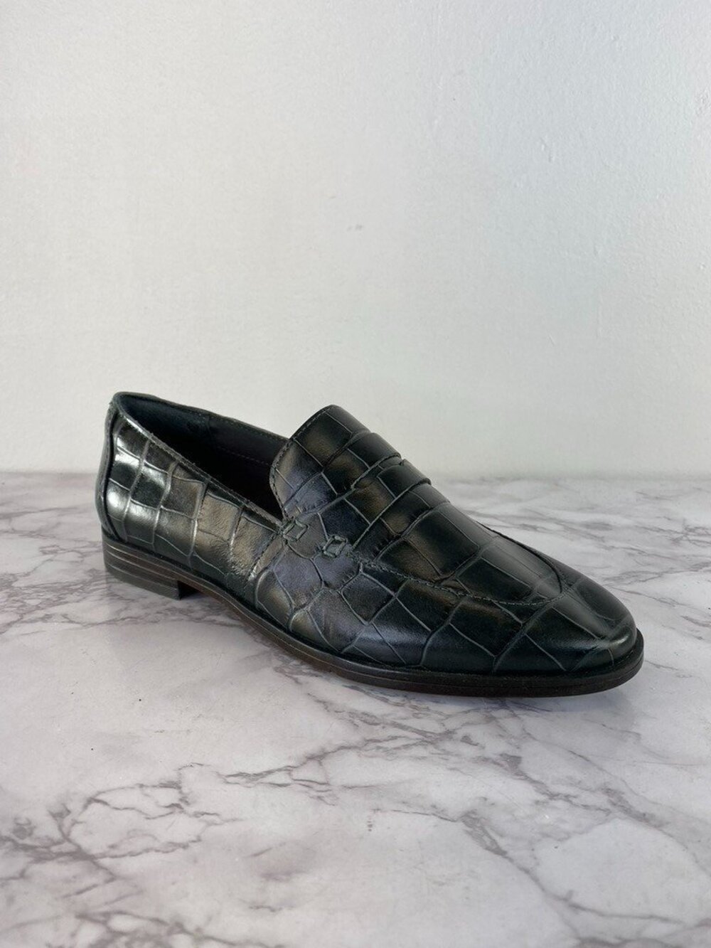 Rockport TruTech Perpetua Penny Loafer Shoes Women’s SZ 5.5 Crocodile